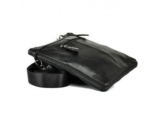 Мужской кожаный черный мессенджер Tiding Bag 6021A