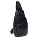 Сумка слінг чоловіча (однолямковий рюкзак) шкіряний Keizer K11037-black 1
