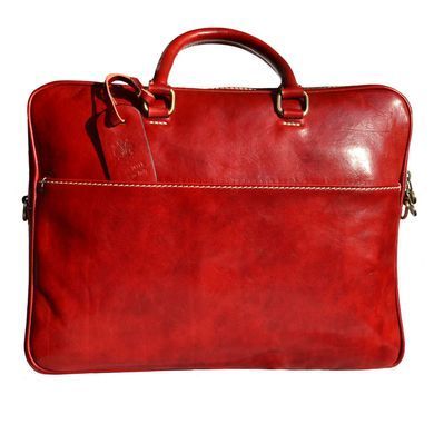 Мужская кожаная сумка-портфель Italian fabric bags 1778