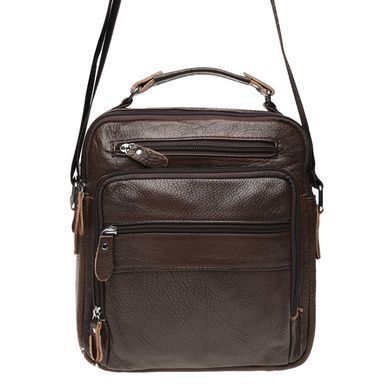 Сумка через плечо мужская кожаная Borsa Leather K15112-brown