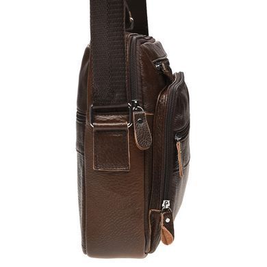 Сумка через плечо мужская кожаная Borsa Leather K15112-brown