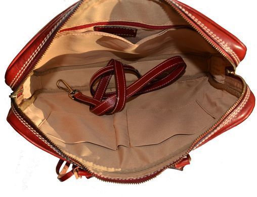 Мужская кожаная сумка-портфель Italian fabric bags 1778