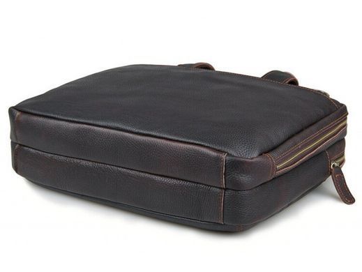 Кожаная мужская сумка для ноутбука Tiding Bag 7092Q коричневый
