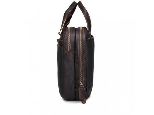Кожаная мужская сумка для ноутбука Tiding Bag 7092Q коричневый