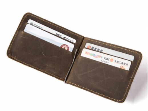 Мужское кожаное портмоне Tiding Bag 7128R коричневый