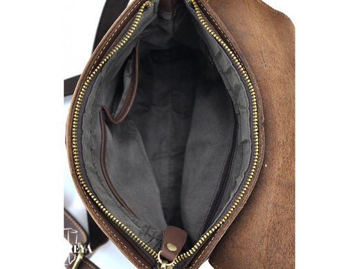 Мужской кожаный мессенджер Tiding Bag G1177B коричневый