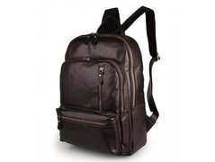 Мужской кожаный рюкзак Tiding Bag 7313Q коричневый