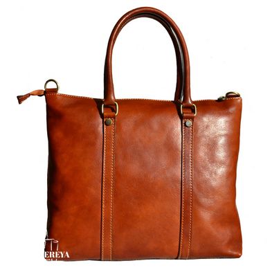 Мужская кожаная сумка-портфель Italian fabric bags 2121