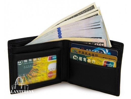 Мужское кожаное портмоне Tiding Bag 8086A черный