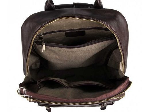 Мужской кожаный рюкзак Tiding Bag 7313Q коричневый
