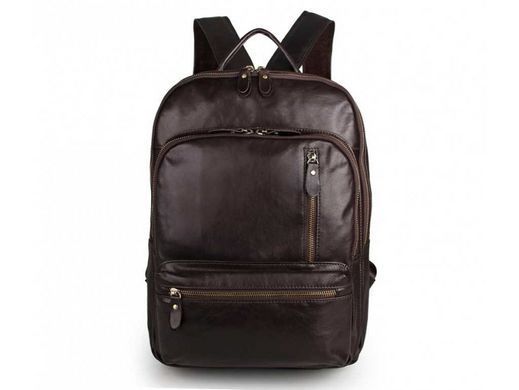Мужской кожаный рюкзак Tiding Bag 7313Q коричневый