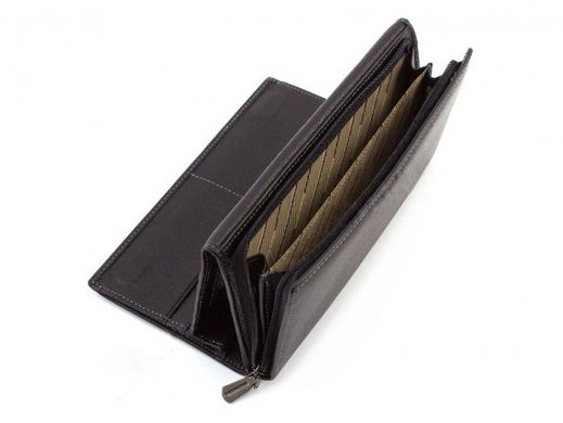 Женский кожаный кошелек Horton Collection TRW8576A черный