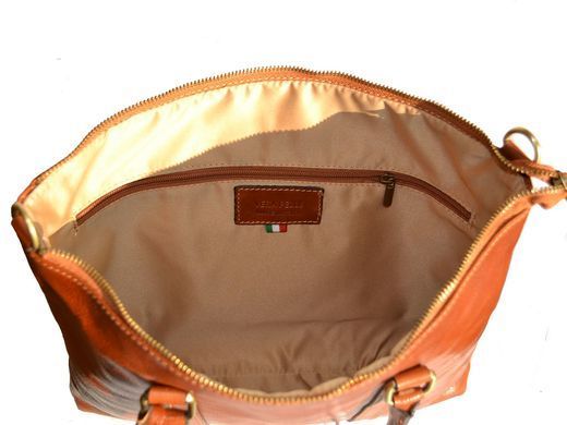 Чоловіча шкіряна сумка-портфель 2121 Italian fabric bags cognac