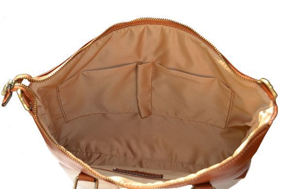 Чоловіча шкіряна сумка-портфель 2121 Italian fabric bags cognac