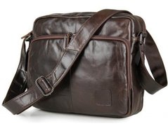 Мужской кожаный мессенджер Tiding Bag 7332C коричневый