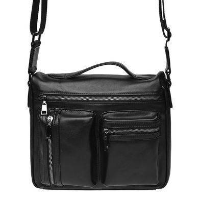 Мужская кожаная сумка Ricco Grande K16362-black черный