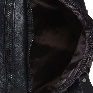 Шкіряний чоловічий месенджер Borsa Leather K11169a-black чорний