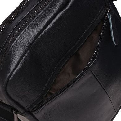 Шкіряний чоловічий месенджер Borsa Leather K11169a-black чорний