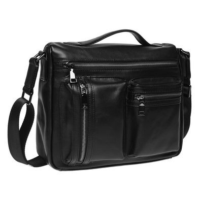 Мужская кожаная сумка Ricco Grande K16362-black черный