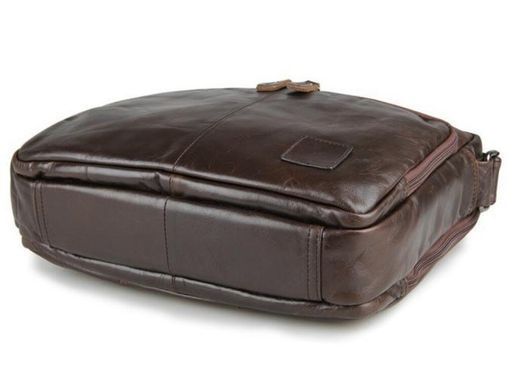 Мужской кожаный мессенджер Tiding Bag 7332C коричневый