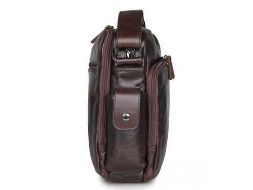 Мужской кожаный мессенджер Tiding Bag 7332C коричневый