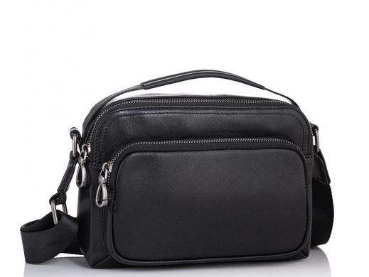 Мужской кожаный мессенджер Tiding Bag M1043A черный