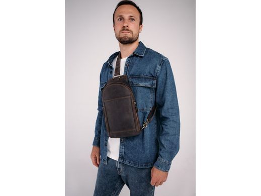 Слінг через плече чоловічий шкіряний Tiding Bag t2104