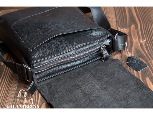 Мужской кожаный мессенджер Tiding Bag M2837A черный