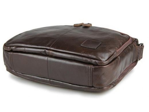Мужской кожаный мессенджер Tiding Bag 7332C коричневый