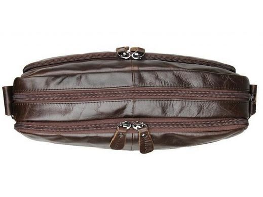 Мужской кожаный мессенджер Tiding Bag 7332C коричневый