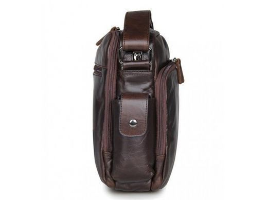 Мужской кожаный мессенджер Tiding Bag 7332C коричневый