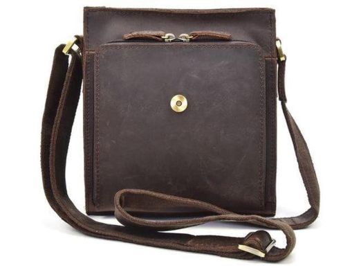 Мужской кожаный коричневый мессенджер Tiding Bag 7055B-1