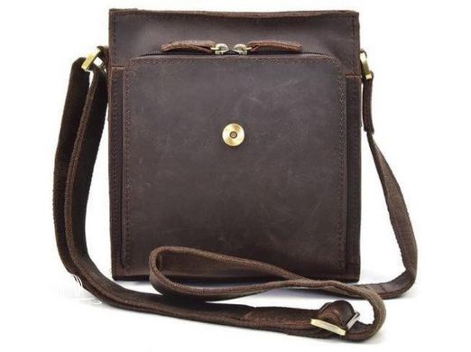 Мужской кожаный коричневый мессенджер Tiding Bag 7055B-1