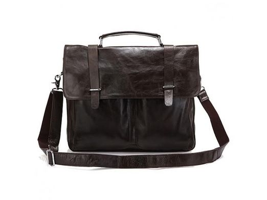 Мужская кожаная коричневая сумка Tiding Bag 6057J