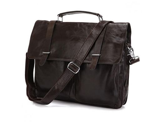 Мужская кожаная коричневая сумка Tiding Bag 6057J