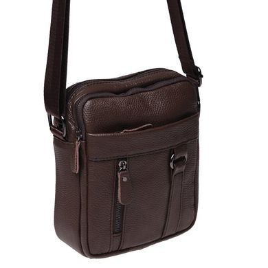 Шкіряний чоловічий месенджер Borsa Leather K11169a-black чорний