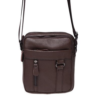 Шкіряний чоловічий месенджер Borsa Leather K11169a-black чорний