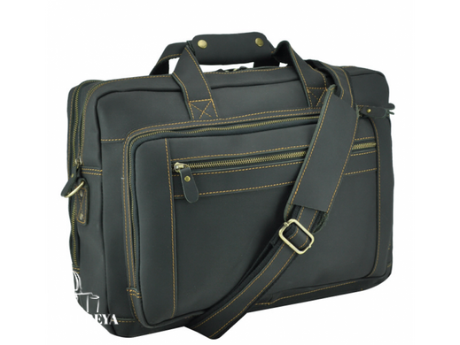 Кожаная сумка для ноутбука Tiding Bag 7367RA черный