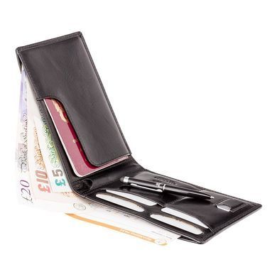 Чоловіче шкіряне портмоне Visconti MZ9 Jet Italian Black