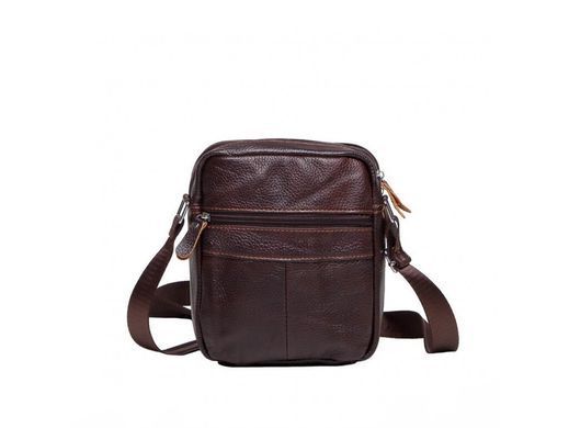 Мужской кожаный мессенджер Tiding Bag M38-1030C коричневый