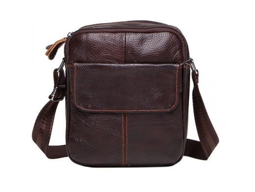 Мужской кожаный мессенджер Tiding Bag M38-1030C коричневый