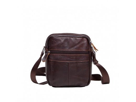 Мужской кожаный мессенджер Tiding Bag M38-1030C коричневый