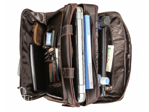 Кожаная сумка для ноутбука Tiding Bag 7367RA черный
