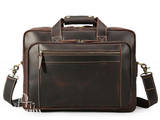 Кожаная сумка для ноутбука Tiding Bag 7367RA черный