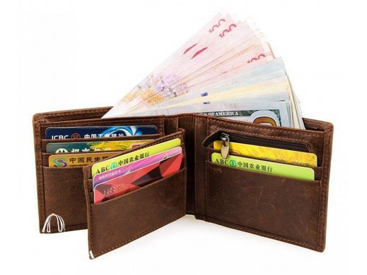 Портмоне мужское кожаное Tiding Bag 8054B коричневый