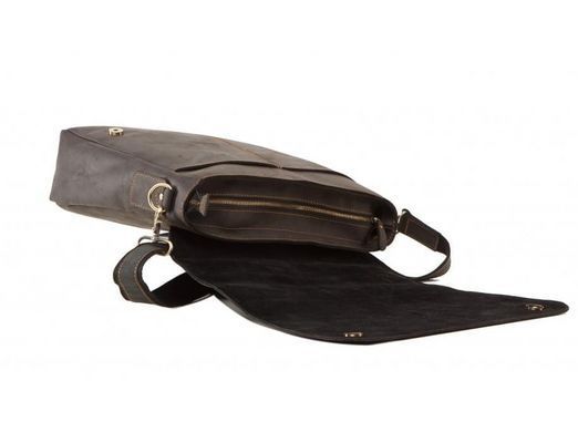 Мужская кожаная черная сумка Tiding Bag 7108
