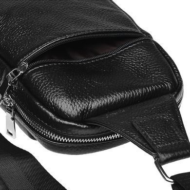 Мужской кожаный мессенджер Keizer K18675-black черный