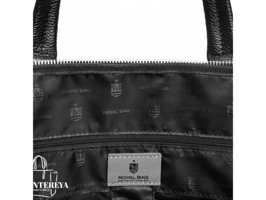 Кожаная мужская сумка для ноутбука Royal Bag RB50061 черный