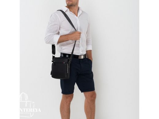 Мужской кожаный мессенджер Tiding Bag NA50-8113A черный