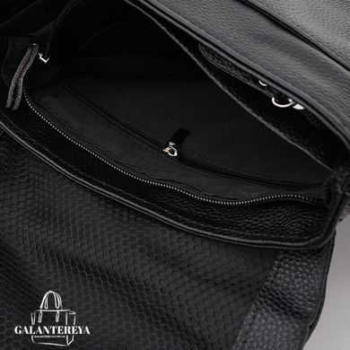 Сумка мужская кожаная Borsa Leather K13658bl-black черная